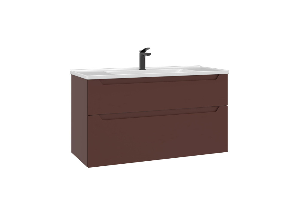 Meuble Vasque "Messina 100 v2" - 100 x 45 x 55 cm - Matte Red