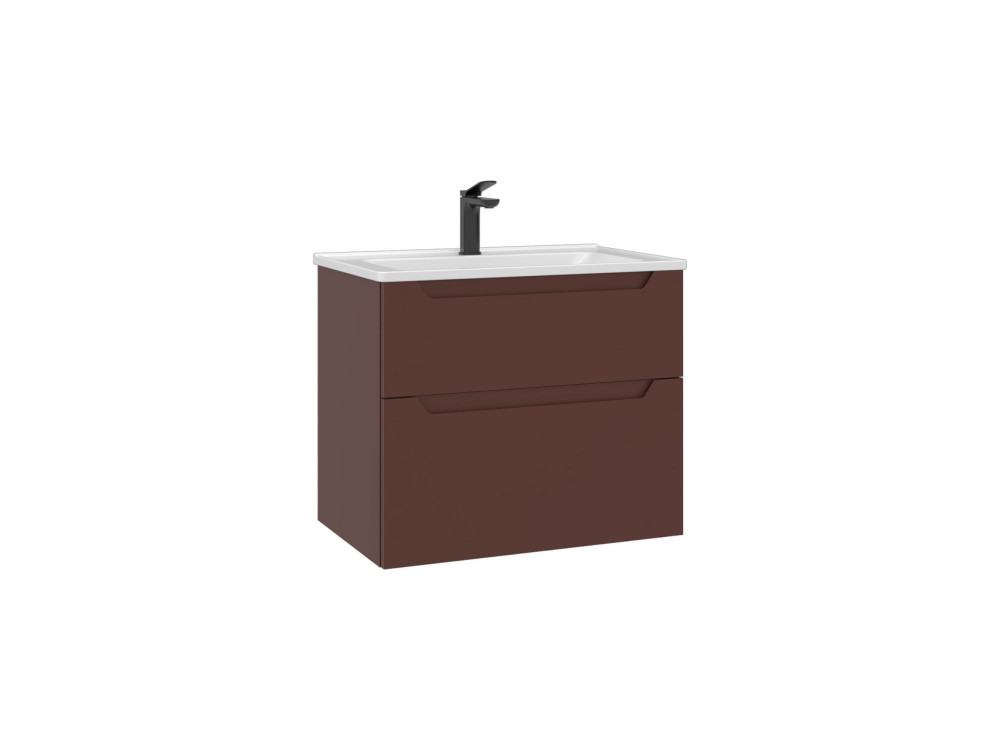 Meuble Vasque "Messina 65 v2" - 65 x 45 x 55 cm - Matte Red