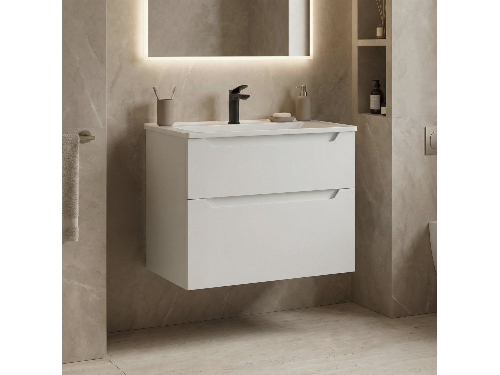 Meuble Vasque "Messina 65 v2" - 65 x 45 x 55 cm - Matte White