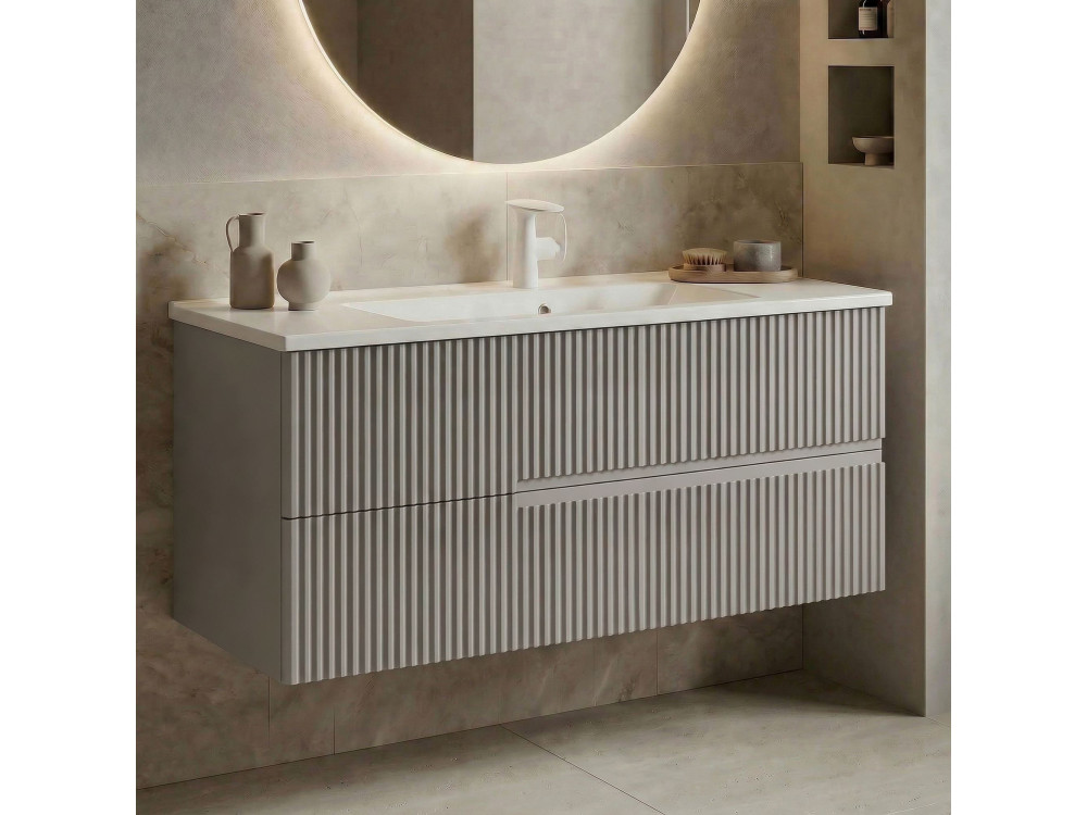 Meuble Vasque "Moonlight 120" - 121 x 51 x 51 cm - Matte Mink