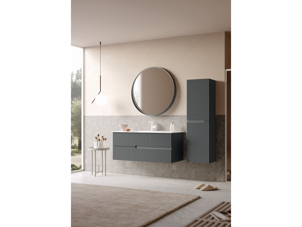 Meuble Vasque "Moonlight 120" - 121 x 51 x 51 cm - Matte Anthracite