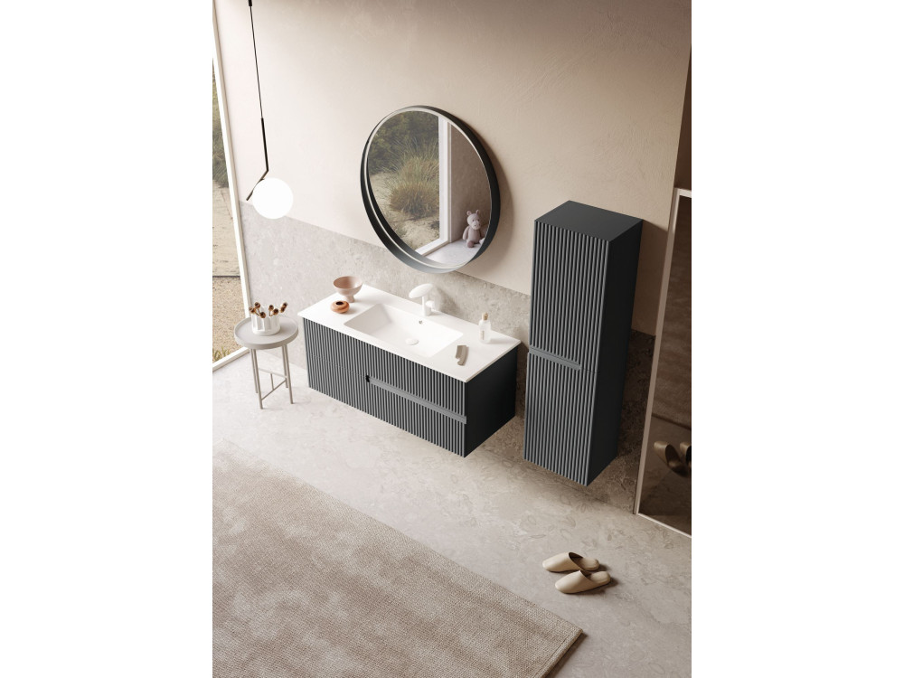 Meuble Vasque "Moonlight 120" - 121 x 51 x 51 cm - Matte Anthracite