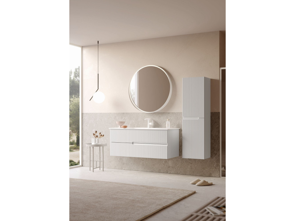 Meuble Vasque "Moonlight 120" - 121 x 51 x 51 cm - Matte White