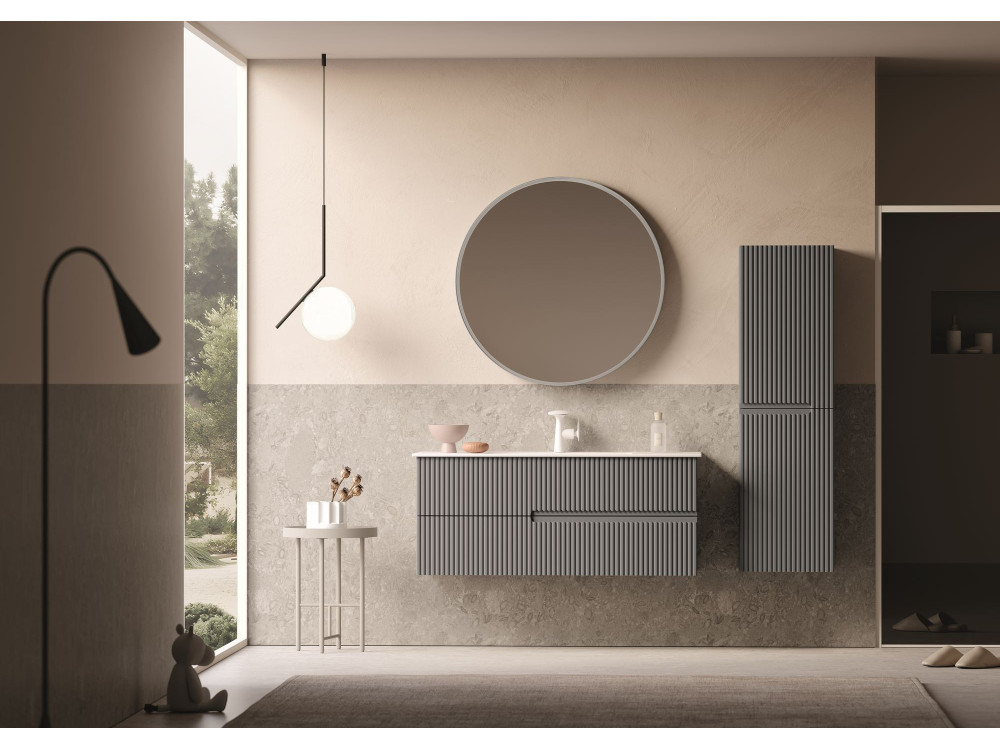 Meuble Vasque "Moonlight 120" - 121 x 51 x 51 cm - Matte Grey
