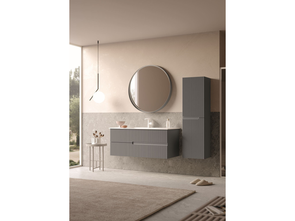 Meuble Vasque "Moonlight 120" - 121 x 51 x 51 cm - Matte Grey
