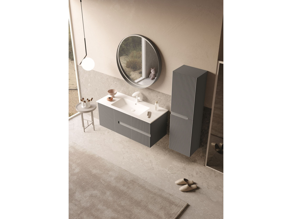 Meuble Vasque "Moonlight 120" - 121 x 51 x 51 cm - Matte Grey