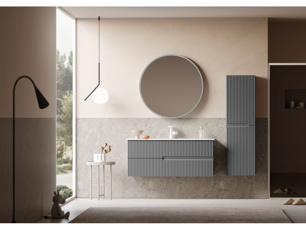 Meuble Vasque "Moonlight 120" - 121 x 51 x 51 cm - Matte Grey