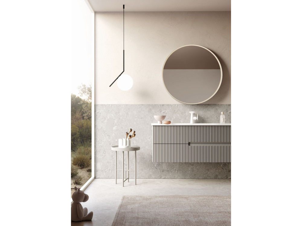 Ensemble Meuble Vasque avec Miroir (2 Pièces) "Moonlight 120 v2" - 121 x 51 x 51 cm - Matte Mink
