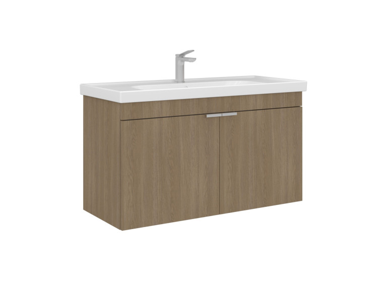 Meuble Vasque "Desna 100" - 100 x 45 x 58 cm - Sonomo Oak
