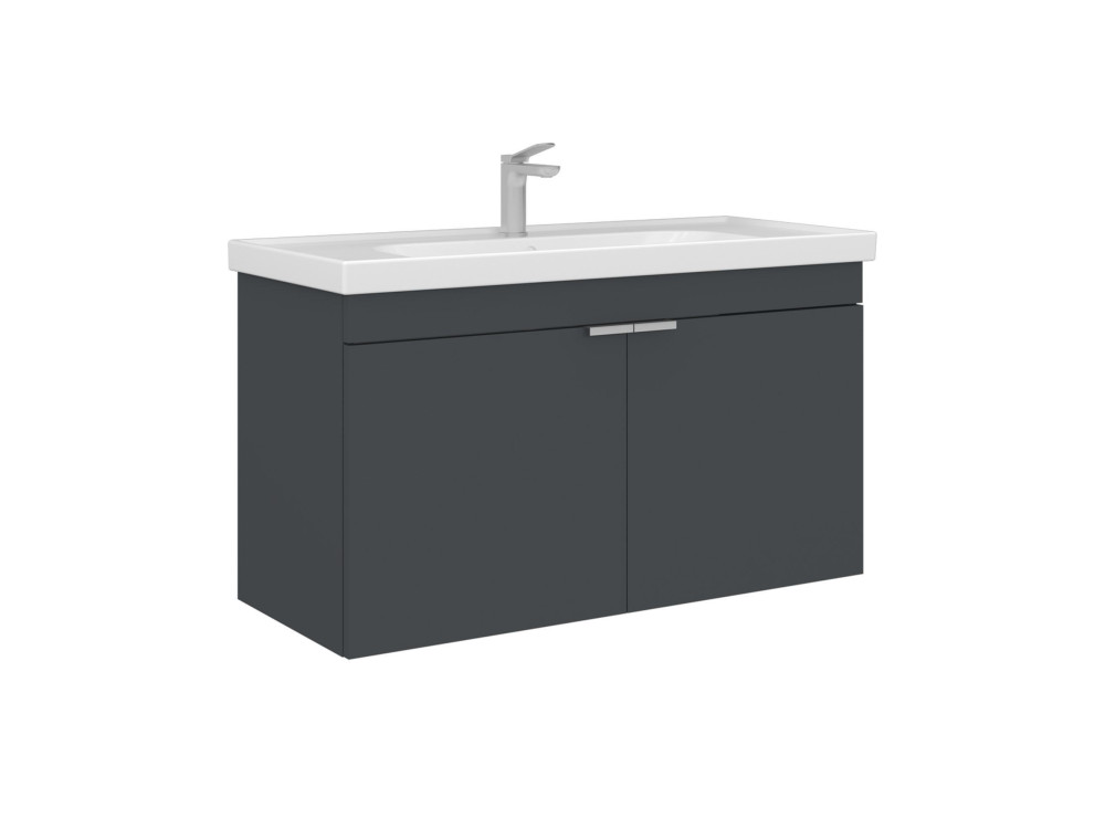 Meuble Vasque "Desna 100" - 100 x 45 x 58 cm - Matte Anthracite