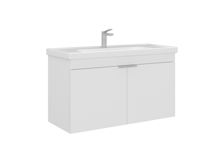 Meuble Vasque "Desna 100" - 100 x 45 x 58 cm - Matte White