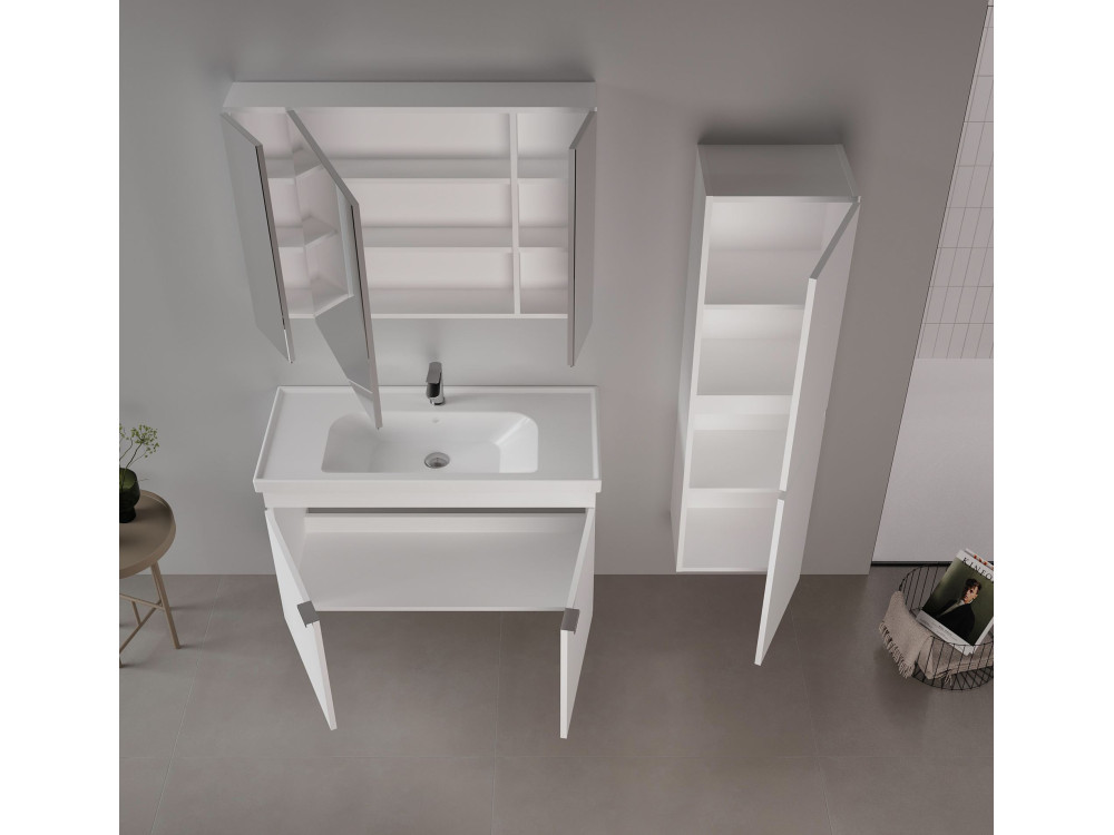 Meuble Vasque "Desna 100" - 100 x 45 x 58 cm - Matte White