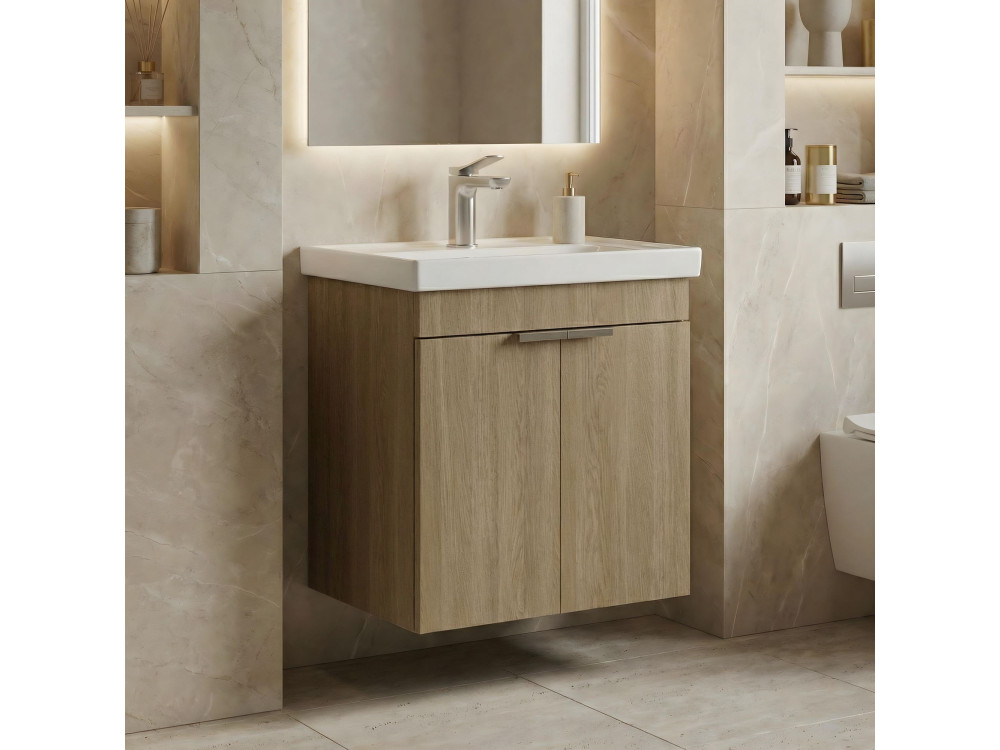 Meuble Vasque "Desna 50" - 50 x 38 x 58 cm - Sonomo Oak
