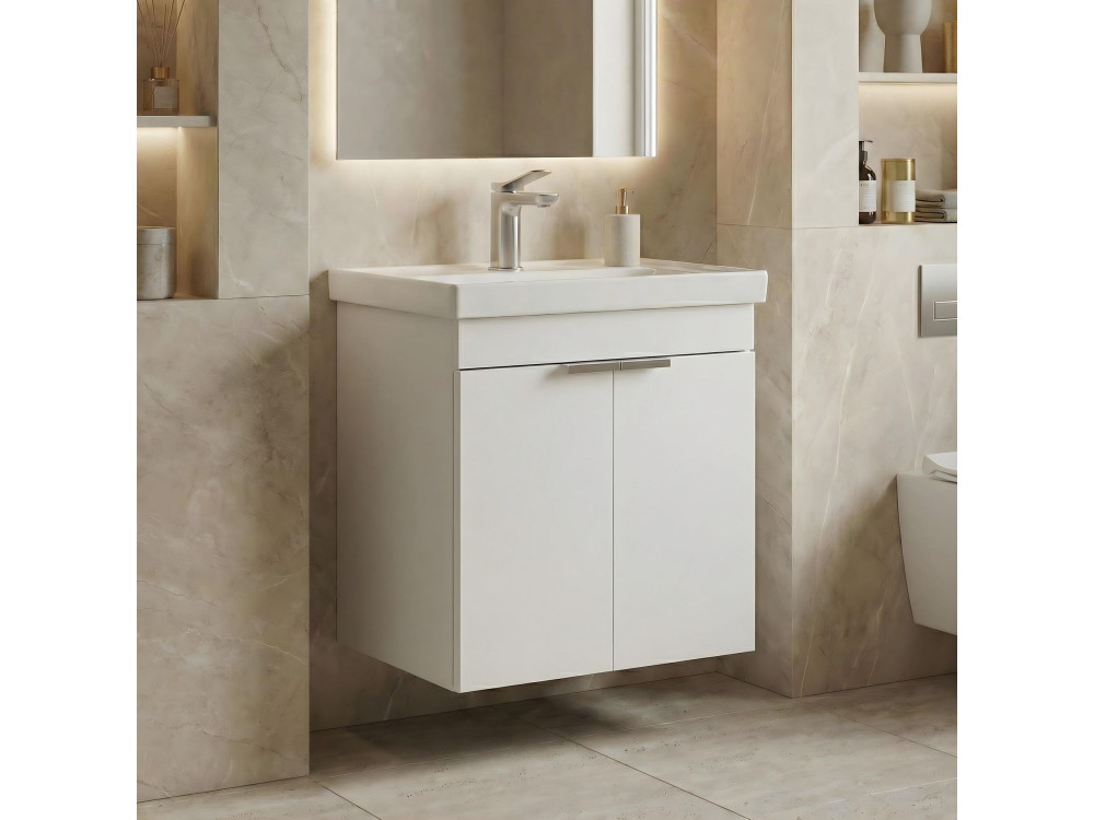 Meuble Vasque "Desna 50" - 50 x 38 x 58 cm - Matte White