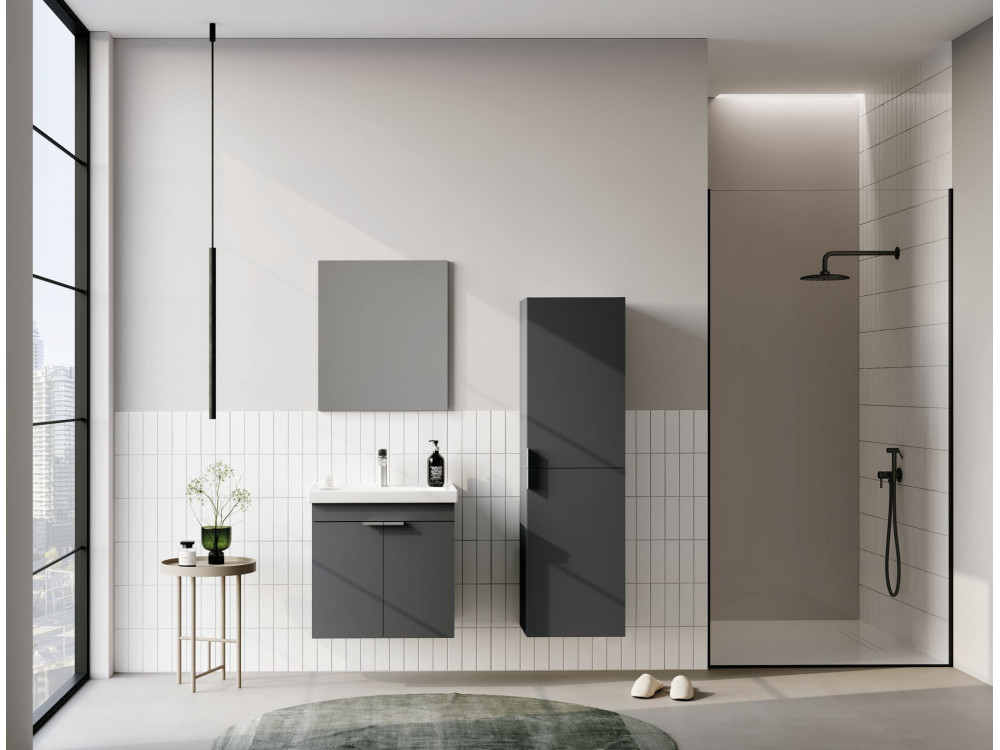 Meuble Vasque "Desna 50" - 50 x 38 x 58 cm - Matte Anthracite