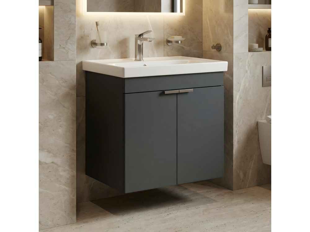 Meuble Vasque "Desna 60" - 60 x 45 x 58 cm - Matte Anthracite
