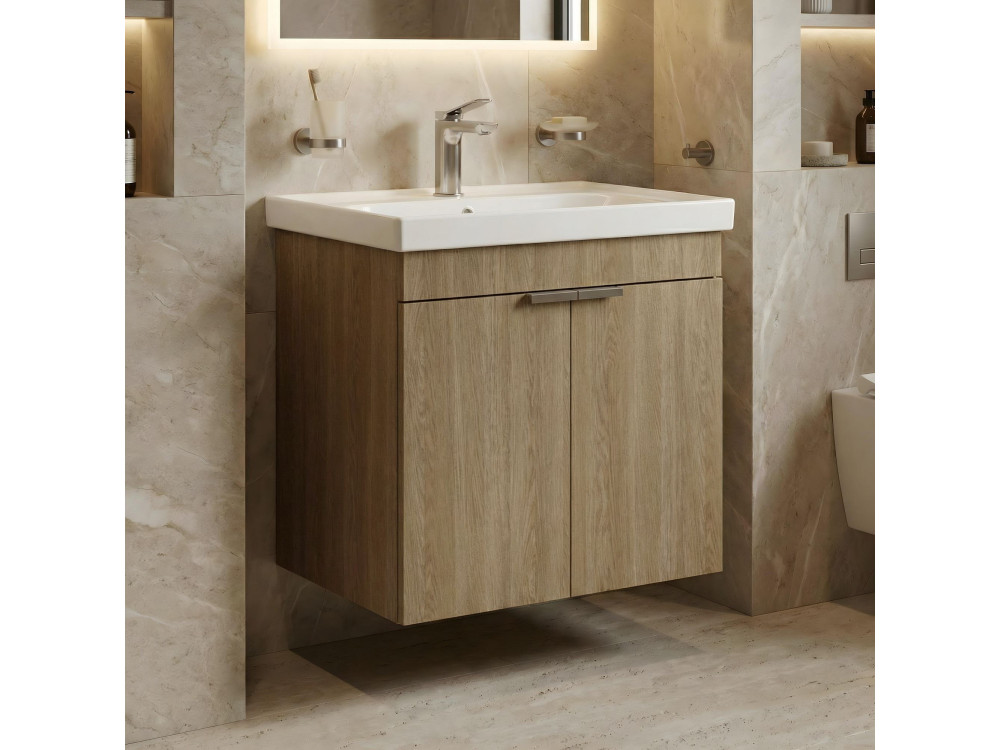 Meuble Vasque "Desna 60" - 60 x 45 x 58 cm - Sonomo Oak