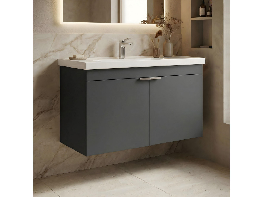 Meuble Vasque "Desna 80" - 80 x 45 x 58 cm - Matte Anthracite