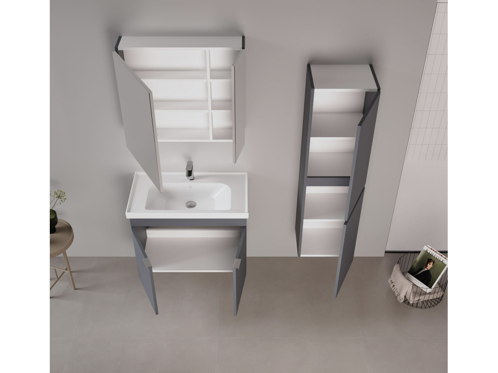 Meuble Vasque "Desna 80" - 80 x 45 x 58 cm - Matte Anthracite