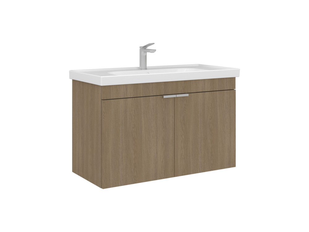 Meuble Vasque "Desna 90" - 90 x 45 x 58 cm - Sonomo Oak
