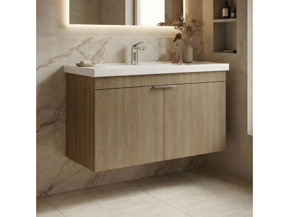 Meuble Vasque "Desna 90" - 90 x 45 x 58 cm - Sonomo Oak
