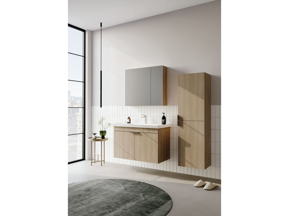 Meuble Vasque "Desna 90" - 90 x 45 x 58 cm - Sonomo Oak