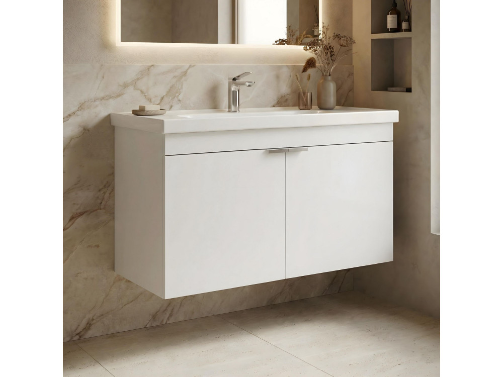 Meuble Vasque "Desna 90" - 90 x 45 x 58 cm - Matte White