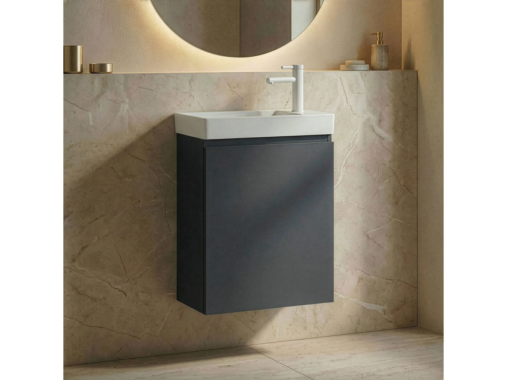 Meuble Vasque "Ferla 40" - 40 x 22 x 50 cm - Matte Anthracite