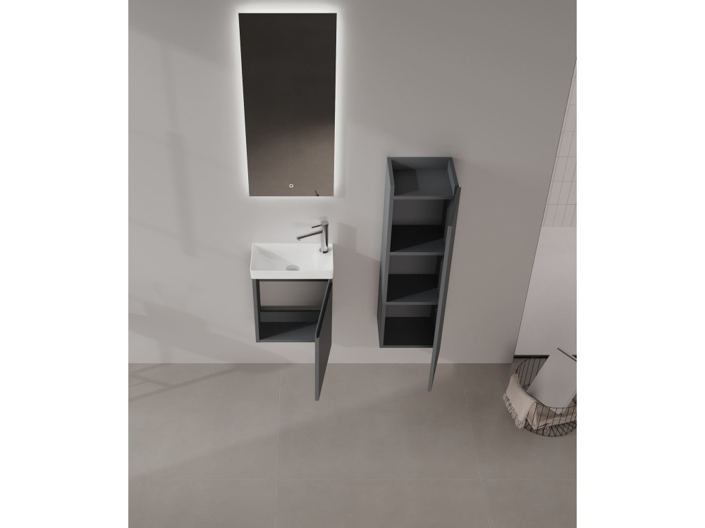 Meuble Vasque "Ferla 40" - 40 x 22 x 50 cm - Matte Anthracite