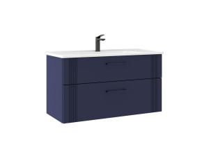Meuble Vasque "Bari 100 v2" - 100 x 45 x 55 cm - Matte Navy Blue