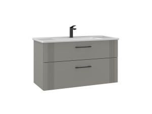 Meuble Vasque "Bari 100 v2" - 100 x 45 x 55 cm - Matte Cashmere