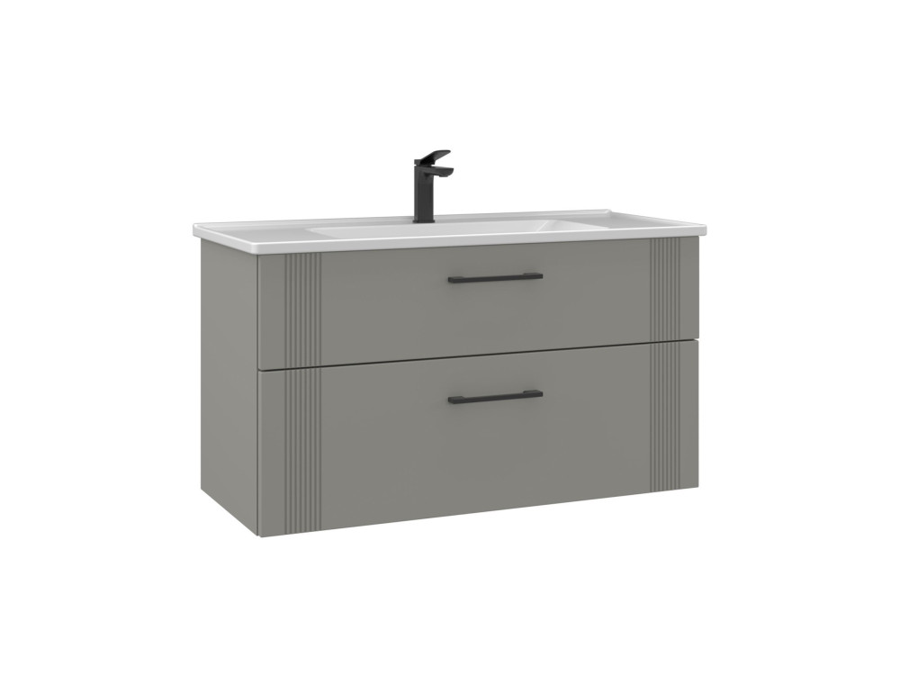 Meuble Vasque "Bari 100 v2" - 100 x 45 x 55 cm - Matte Cashmere