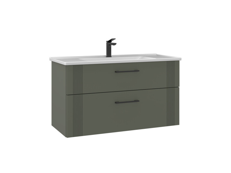 Meuble Vasque "Bari 100 v2" - 100 x 45 x 55 cm - Matte Green
