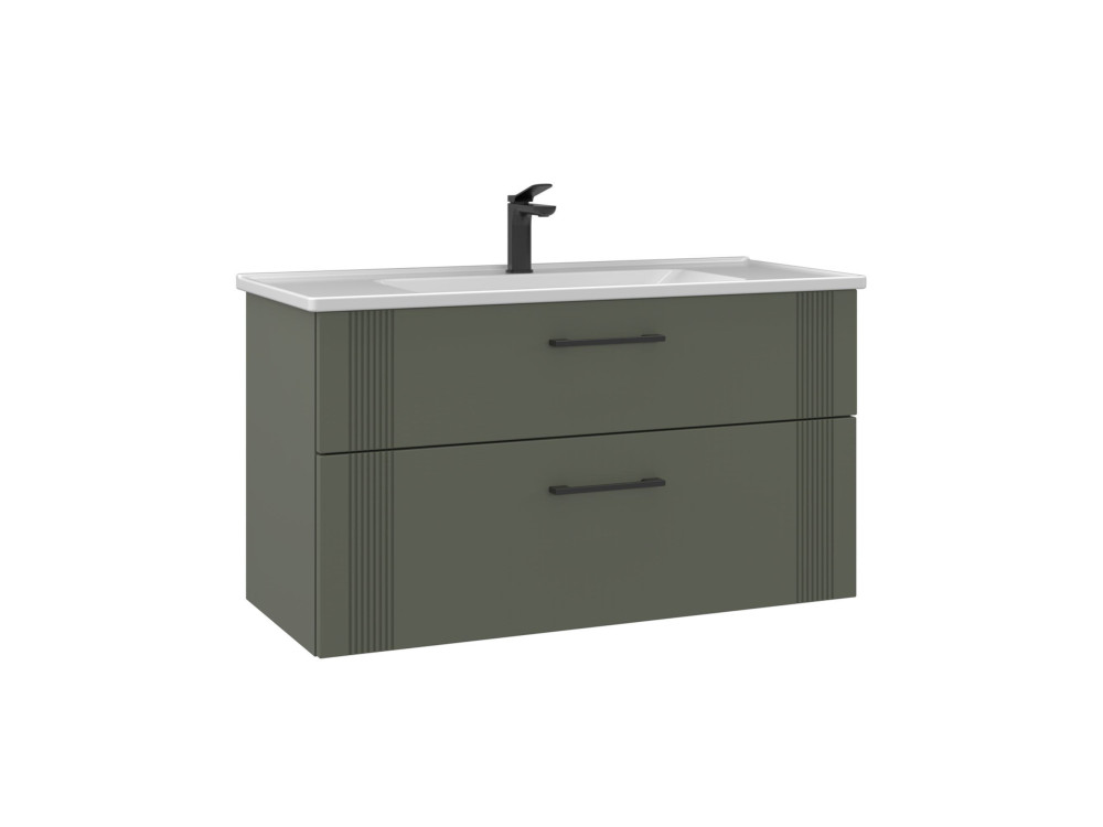 Meuble Vasque "Bari 100 v2" - 100 x 45 x 55 cm - Matte Green