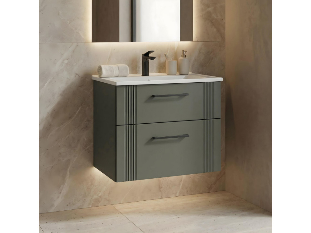 Meuble Vasque "Bari 65 v2" - 65 x 45 x 55 cm - Matte Green