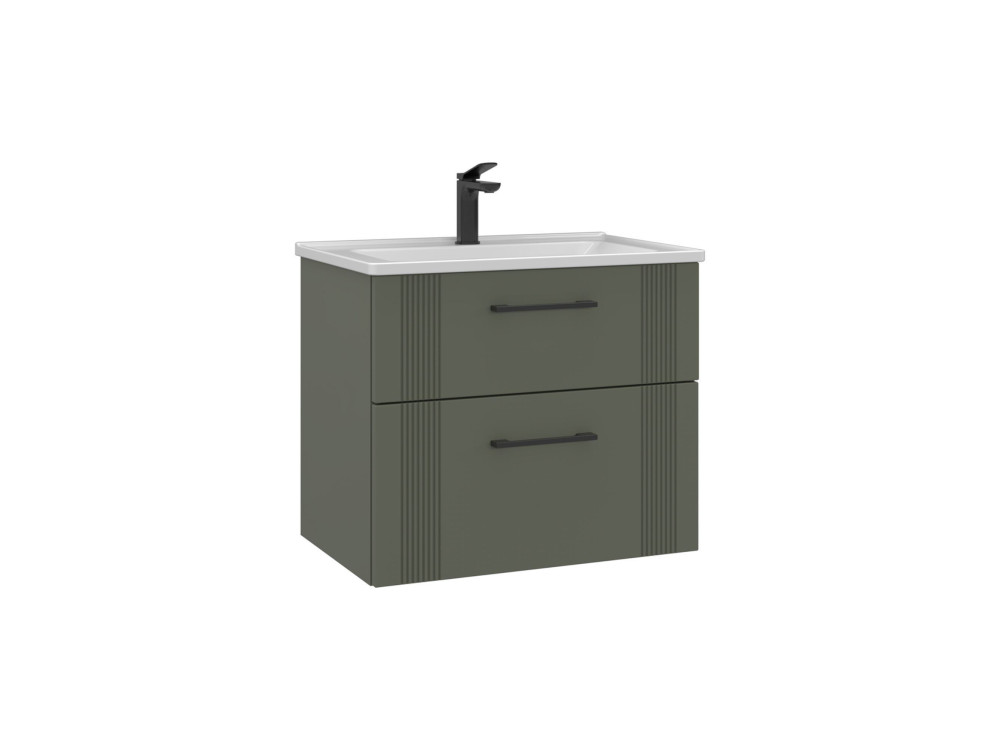Meuble Vasque "Bari 65 v2" - 65 x 45 x 55 cm - Matte Green