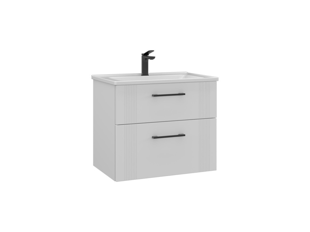 Meuble Vasque "Bari 65 v2" - 65 x 45 x 55 cm - Matte White