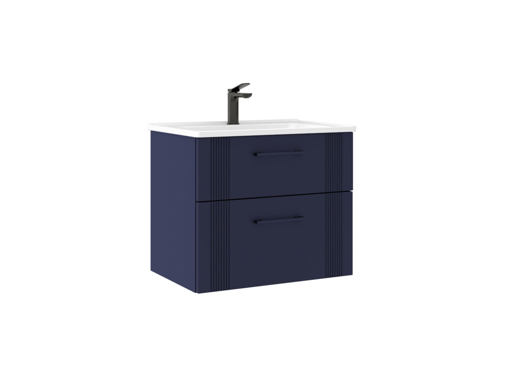 Meuble Vasque "Bari 65 v2" - 65 x 45 x 55 cm - Matte Navy Blue