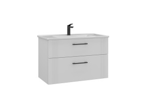 Meuble Vasque "Bari 85 v2" - 85 x 45 x 55 cm - Matte White