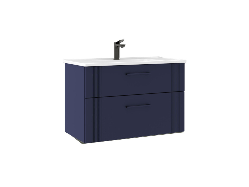 Meuble Vasque "Bari 85 v2" - 85 x 45 x 55 cm - Matte Navy Blue