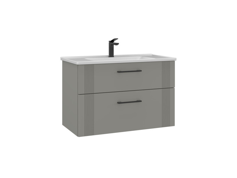 Meuble Vasque "Bari 85 v2" - 85 x 45 x 55 cm - Matte Cashmere