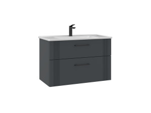 Meuble Vasque "Bari 85 v2" - 85 x 45 x 55 cm - Matte Anthracite