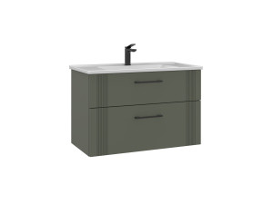 Meuble Vasque "Bari 85 v2" - 85 x 45 x 55 cm - Matte Green