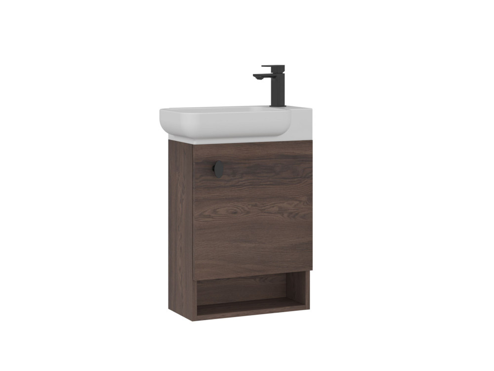 Meuble Vasque "Begonya 55" - 53 x 33 x 75 cm - Dark Walnut