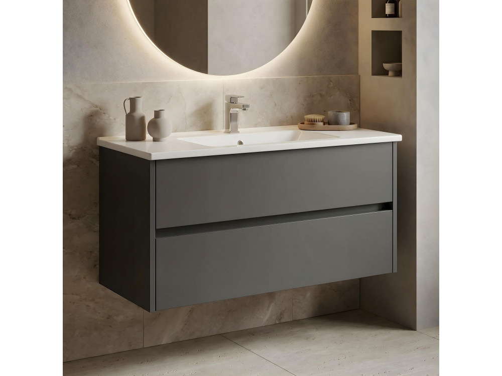 Meuble Vasque "Arno 100" - 100 x 45 x 52 cm - Anthracite