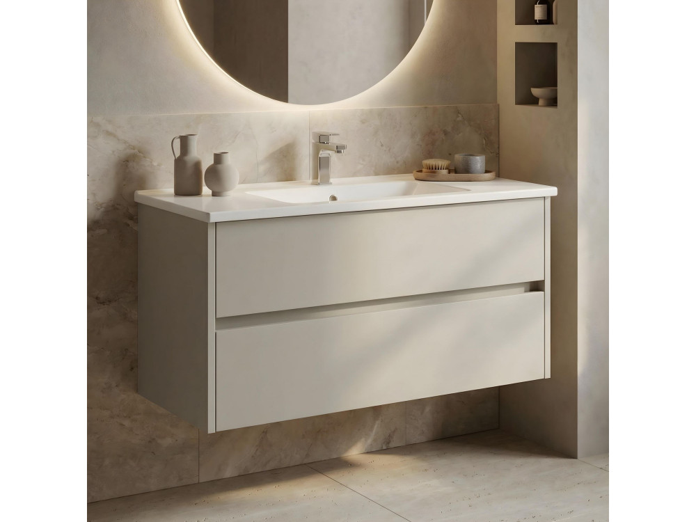 Meuble Vasque "Arno 100" - 100 x 45 x 52 cm - Cashmere