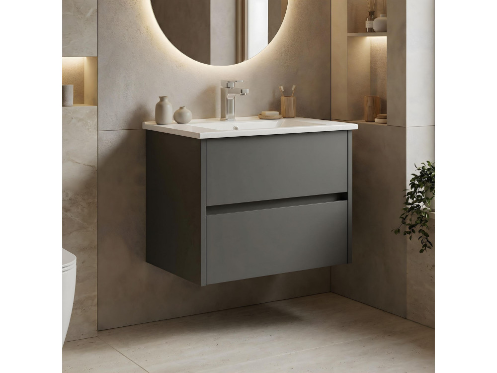 Meuble Vasque "Arno 65" - 65 x 45 x 52 cm - Anthracite