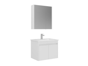 Ensemble Meuble Vasque avec Miroir (2 Pièces) "Arno 65" - 65 x 45 x 52 cm - White
