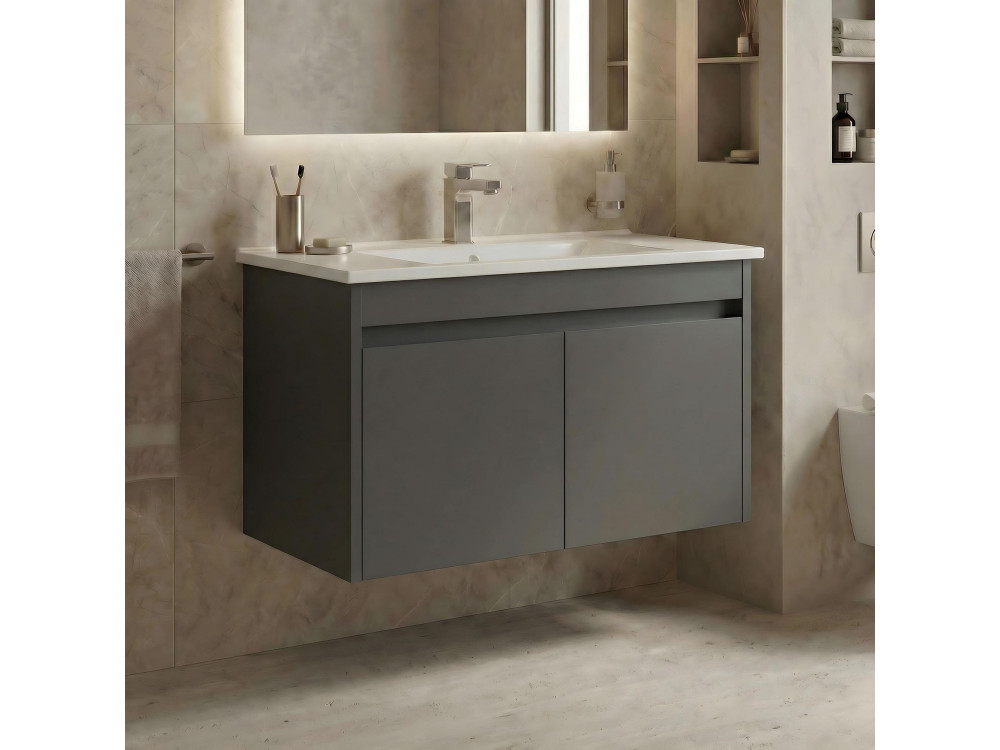 Meuble Vasque "Arno 85" - 85 x 45 x 52 cm - Grey