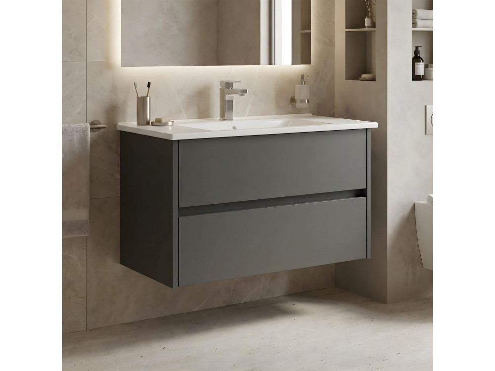 Meuble Vasque "Arno 85" - 85 x 45 x 52 cm - Anthracite